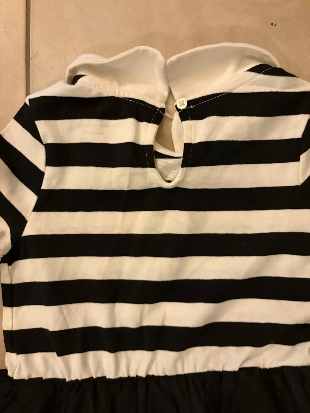 Cat & Jack Black and White Striped Tutu Dress